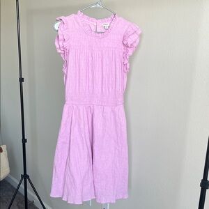 J. Crew Light Pink Ruffled Dress